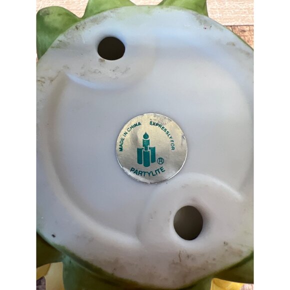 Sunflower Tealight Holder By Partylite With Ladybug Accent - Picture 4 of 5